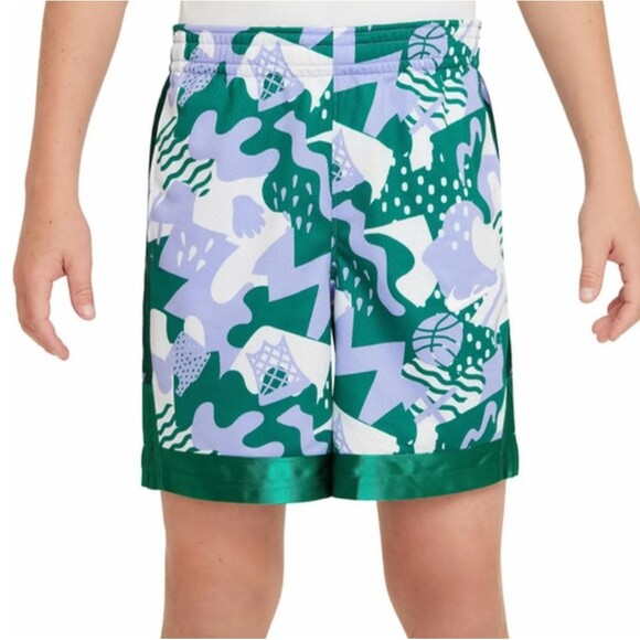 Nike Blue Green White Graphic Basketball Athletic Shorts Boys Size Large 14 - Picture 8 of 8
